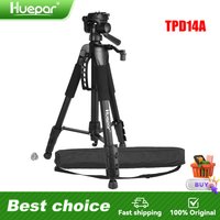 Huepar TPD14A 56"/143cm Adjustable Laser Level Tripod Multi-function Travel Camera Tripod Bracket With 3-Way Swivel Pan Head