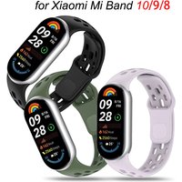 Silicone Strap for Xiaomi Mi Band 10 Sports Smart Bracelet Wristband Belt Mi Band 8 9 Replacement Band Accessories watch strap