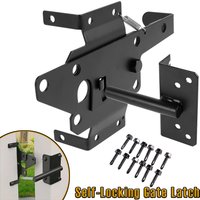 Universal Self-Locking Gate Latch Iron Rustproof Fence Gate Latch with Screws Practical Automatic Fence Latch for Yard Garden