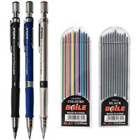 High-quality Mechanical Pencil Switchable Drawing Without Sharpening 2.0mm Pencil Lead Color Kawaii Study Test Supplies
