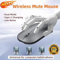 Rechargeable Wireless Mouse Bluetooth-compatible 2.4GHz Dual Modes Computer Mice with Nano Receiver for PC Laptop Macbook