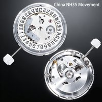 China NH35 Uhrwerk mit Datumsanzeige bei 6 Uhr kann das japanische NH35 Uhrwerk ersetzen, Kalender, hohe Genauigkeit, automatisches mechanisches NH35A