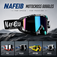 NAFEIB Durable Motorbike Ski Goggles UV400 Clear Vision for All Weather Motocross Off Road Outdoor Winter Sports Riding