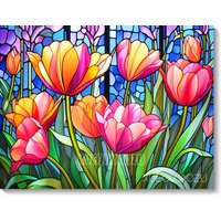 Art Flower Diamond Painting Tulip Full Diamond Mosaic Cross Stitch Kit Rose Bouquet Landscape House Handmade Decor Gift