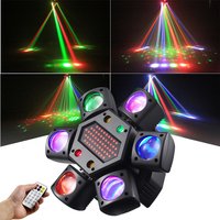 80w mini 6-arm Pattern Beam Party Light Stage Light Disco Beam Laser+Pattern+Beam+Flash+Pixel 5-in-1 Rotate Dj lights