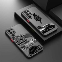 Cars L-Lightning M-McQueen Cover For Samsung S25 S24 S23 S22 S21 S20 S10 FE Ultra Plus Lite Frosted Translucent Phone Case