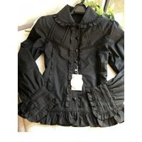 Women Design Kawaii Slim Solid Lolita Shirt Spring Sweet Long Sleeve Doll Collar T-Shirts Female Fashion Pretty Thin Clothes