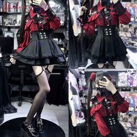 Jirai kei Outfit S-XL Lolita Girls Blouse Top Women Kawii Bow 3Color Long Shirts Y2K Sweet Japanese Lady Style Women's Dresses