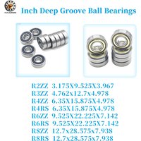 2PCS R8ZZ/RS 12.7x28.575x7.938, R4ZZ/RS 6.35X15.875X4.978, R6ZZ/RS 9.525X22.225X7.142 inch Ball Bearings