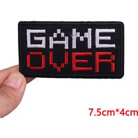 Black/White Series Letter Embroidered Patches Letter Slogans Iron On for Clothing Jackets DIY Decoration Jeans Bag Hat Cap