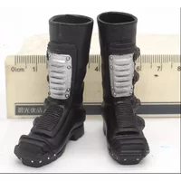 AliExpress NONE 1/6 Scale Female Soldier Cool Motorcycle Boots Hollow Black Cycling Boots Shoes Model for 12 Inch Action Figures Body Accessory