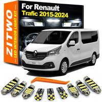 ZITWO 11Pcs Canbus LED Interior Light Bulb Kit For Renault Trafic 2015 2016 2017 2018 2019 2020 2021 2022 2023 2024 Accessories
