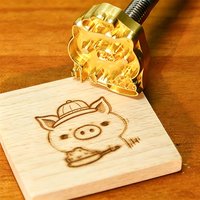 Custom Logo Brass Branding Iron Stamp Leather Stamp Wood Stamp Embosser Seal Cake Hamburger Handmade Craft DIY Personalized Mark