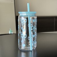 Cute Plastic Tumbler: A Perfect Vessel for Your Drinks with Adorable Bowknot Design and Straw Lid