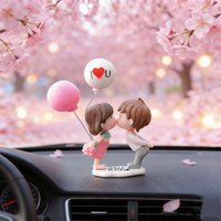 Cute Cartoon Couples Car Decoration Accessories Romantic Figurines Balloon Ornament Auto Interior Dashboard Accessories Gifts