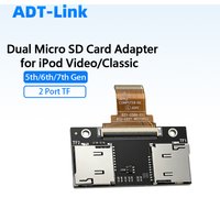 2 Port / Dual TF / Micro SD Card Adapter for IPod Video / IPod Classic Devices 5.5th 5th 6th 7th Gen