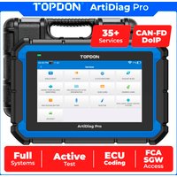 TOPDON Scanner Artidiag PRO Bidirektionales Kfz-Diagnosegerät OBD2-Scanner 35+ Servicefunktionen Aktive Tests Alle Systeme ECU-Codierung