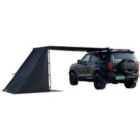 Black Rubber Triangle Shelter Tent, Outdoor Camping, Portable Folding Sun Protection and Sunshade Shed