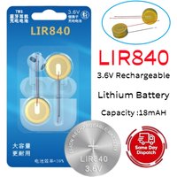 3.6V 18mAh LIR840 Steel Shell Button Battery for TWS Bluetooth Headset Battery