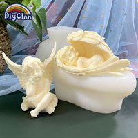 3D Angel Silicone Candle Mold Sleeping Angel Styles DIY Making Ornaments Soap Aromatherapy Gypsum Epoxy Resin Mould Baking Tools
