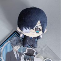 10cm Black Butler Ciel Phantomhive Plushie Anime Leon Figures Cosplay Dress Up Cotton Plush Doll Toys Pendants Keychain