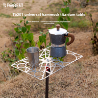 Tiforest titanium UT201 outdoor portable universal titanium table, pure titanium hollow lightweight portable design
