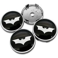 4PCS 56MM 60MM Bat Emblem Wheel Center Hub Cap Car Rims Cover Hubcaps Sticker Badge Auto Modiified Accessories