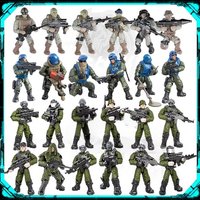 136 Joint Mobile Xiang Jun Special Forces Soldier Military Model Building Blocks Toy for Boys Assembly Required Plastic Toy
