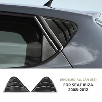 For Seat Ibiza 6j 2008 2009 2010 2011 2012 Car Rear Louver Window Side Shutter Cover Trim Sticker Vent Scoop ABS Carbon Fiber