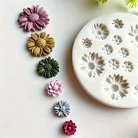1PC Silicone Flower Mould Bouquet Polymer Clay Casting for DIY Earring Pendants Jewelry Making Craft Mould