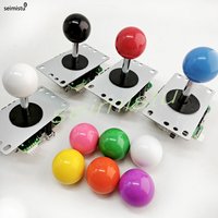 Arcade joystick-Classic Square Restrictor Arcade Game Machine, JoyStick, Neo Geo DIY Parts, Joystick with 5 Pin Connector, 8 Way