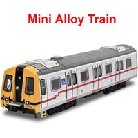 Train Model Hong Kong Subway Theme Light Rail Yellow Carriage Alloy Train Mini Power Train Boy Toy Gift
