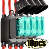 Wire Cutoff Switch Socket Automotive Fuse Socket Car Mini Blade Fuse Holder Splash-proof Box Automobiles12V 30A with Fuses Blade