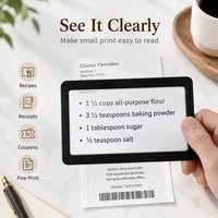 3X Magnifying Glass, Portable Reading Magnifier,Slim Clear Pocket Magnifier for Small Print, Books, Labels, Receipts Easy Carry