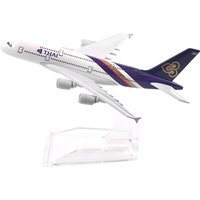 JASON TUTU 16cm Thai Airways Airbus A380 Airways Airplane Model Plane Diecast Metal 1/400 Scale Planes