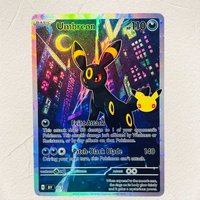 DIY Pokemon Umbreon 013 30th Anniversary Holographic Texture Cards EN Version Perfect Condition Classic Anime Collectible TCG