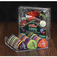 50 Pieces Guitar Picks Thicknesses 0.58/0.71/0.81/0.96/1.2/1.5mm ABS Premium for Acoustic Electric Guitar Bass Ukulele Plectrums