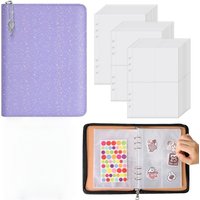 New Zipper Sticker Book Collecting Album Reusable A5 PU leather Sticker Storage Organizer Binder Holder Keeper with 140 Pockets
