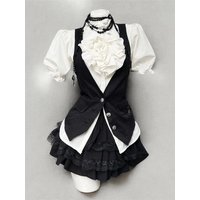 Spring Sweet Retro Elegant Woman 3 Piece Sets Preppy Style Black Vest + Bow Chic Blouse +High Waist Skirt Female Y2k Korea Style
