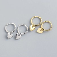 2Pcs 2023 Simple Design Classic Love Heart Drop Earrings For Women Fashion Silver Color Ear Cuff Piercing Dangle Earring Gifts