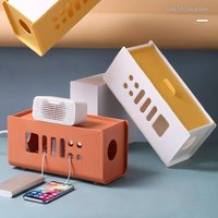 1 Pcs Creative Plug Power Cord Plastic Storage Box Items Cable Organizer Household Desktop Plug-in Board Electric Socket Storage