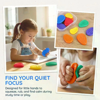 Sensory Stone Color Box Tactile Stones Relieve Decompression Calming Stress Relax Mind Stress Toys