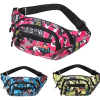 Women Men Breast Package Waterproof Outdoor Sports Bag Canvas Pouch Waist Bag Fanny Pouch Crossbody Male Banana Bag