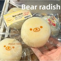 2Pc Handmade Squishy with BUTTER Texture - Banana Carrot Bear Shaped To Relieve Stress - Food Grade Silicone SSS