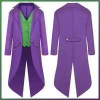 Costume de Super Méchant du Film Joker, Déguisement de Cosplay, Veste de Smoking Nette Glacée, pour Adulte, Enfant, Homme, Fantaisie