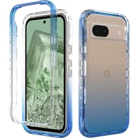 Fit Google Pixel 8A 5G / Pixel 8 Pro 5G Transparent Case Hybrid Shockproof Tpu/pc Shell Dual Layer Candy Color Cover Funda Capa