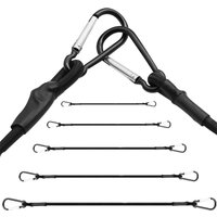 8mm Bungee Cords with Hooks, 30/60/90/120/150cm Stretch Elastic Ropes, Heavy Duty Luggage Straps for Bike,Car Roof Rack& Packing