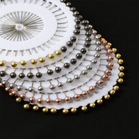 40pcs / Round Hijab Pins Scarf Head Pins Colorful White Round Pearl Head Dressmaking Quilting Pin Sewing Accessories
