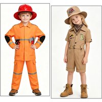 Carnival Safari Birthday Party Jungle Explorer Outfit Halloween Animal Cosplay Dinosaur Safari Guide Costumes for Baby Boys
