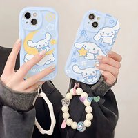 Cute Ins Cinnamoroll With Bracelet Phone Case For Xiaomi Redmi 14C 13C 12C 10C K50 K40 Note 14 13 12 11 10 Pro Plus 4G 5G Cover